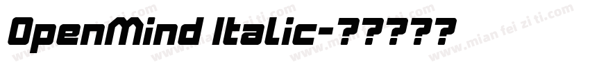 OpenMind Italic字体转换